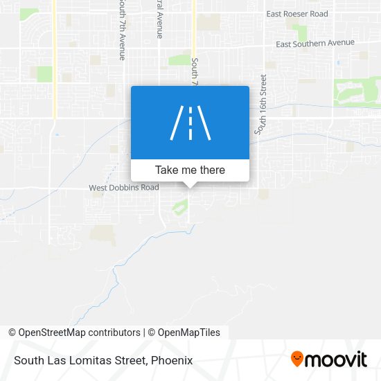 South Las Lomitas Street map