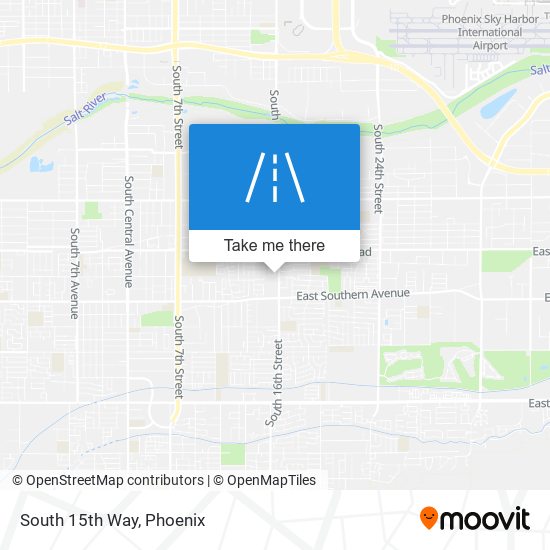 South 15th Way map