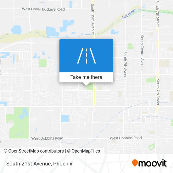 Mapa de South 21st Avenue