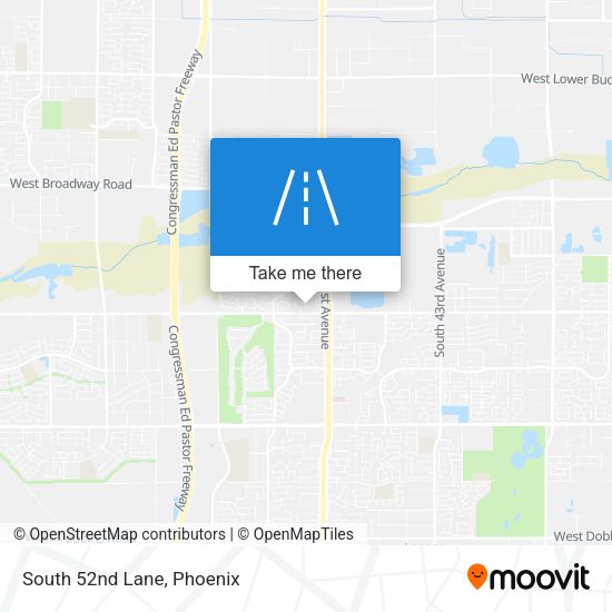 South 52nd Lane map