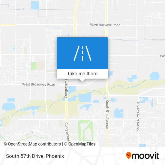 South 57th Drive map
