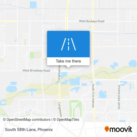 South 58th Lane map