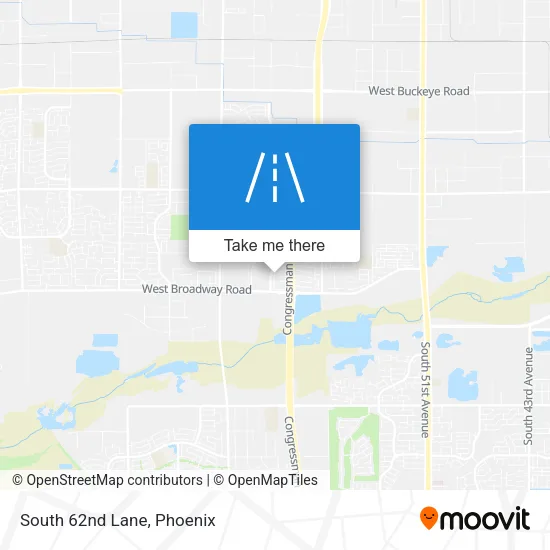 South 62nd Lane map