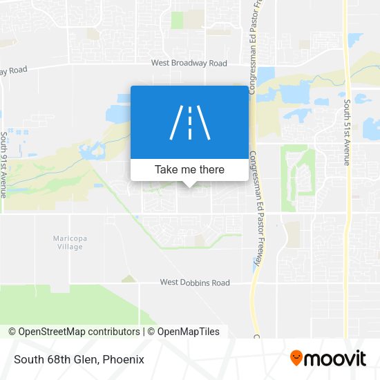Mapa de South 68th Glen