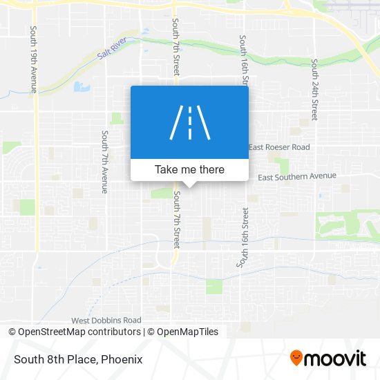 South 8th Place map