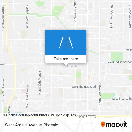 West Amelia Avenue map