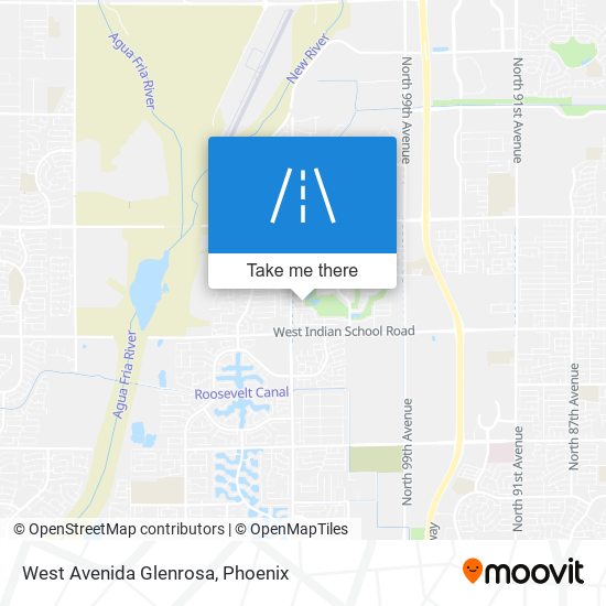 West Avenida Glenrosa map