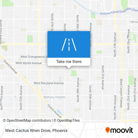 West Cactus Wren Drive map