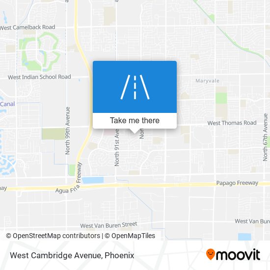 West Cambridge Avenue map