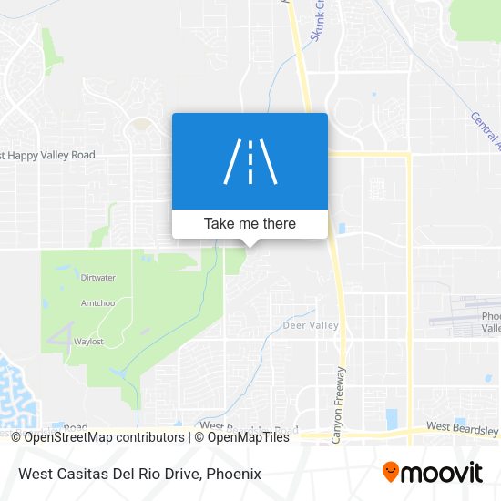 West Casitas Del Rio Drive map