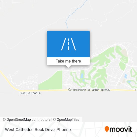 West Cathedral Rock Drive map