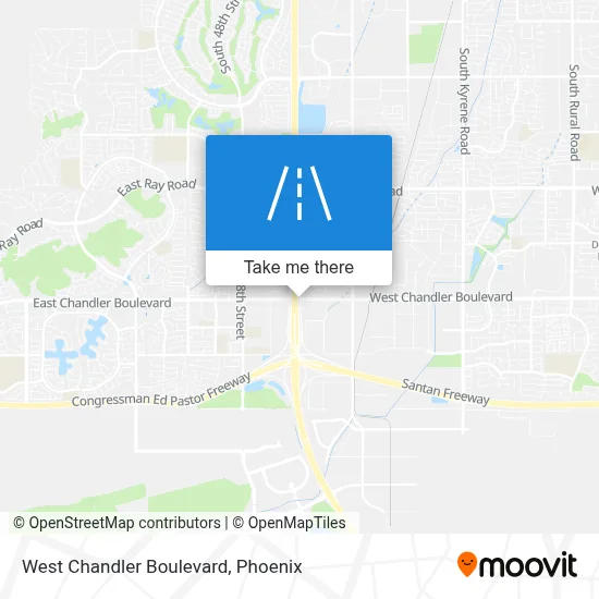 West Chandler Boulevard map