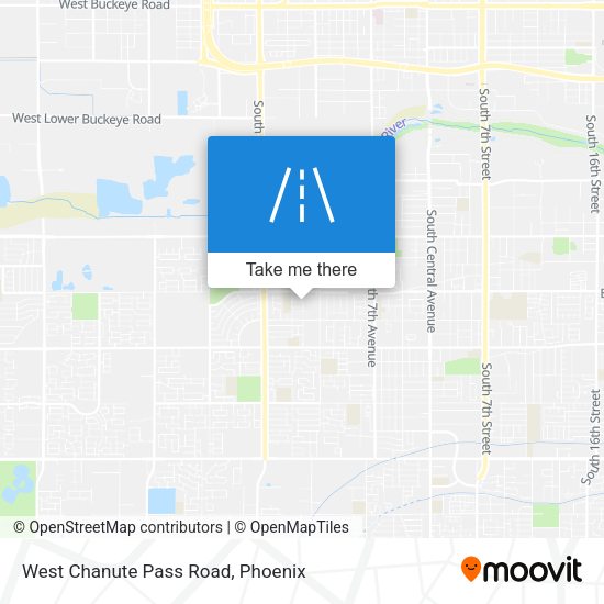 West Chanute Pass Road map
