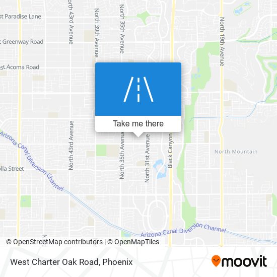 West Charter Oak Road map