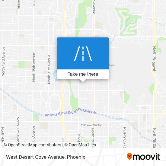 West Desert Cove Avenue map