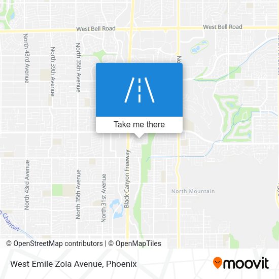 West Emile Zola Avenue map