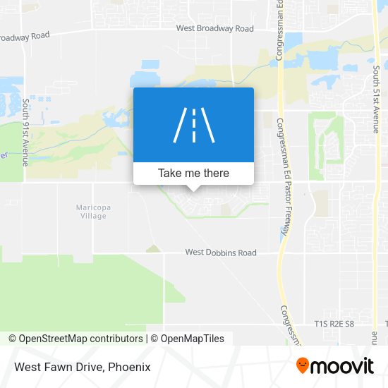 West Fawn Drive map