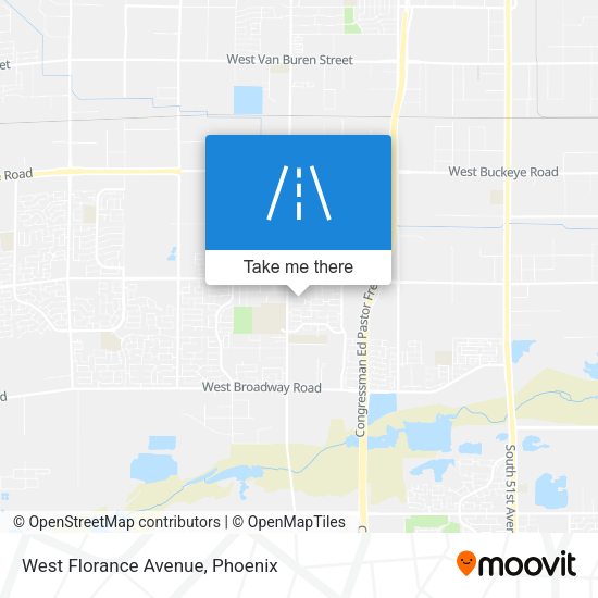 West Florance Avenue map
