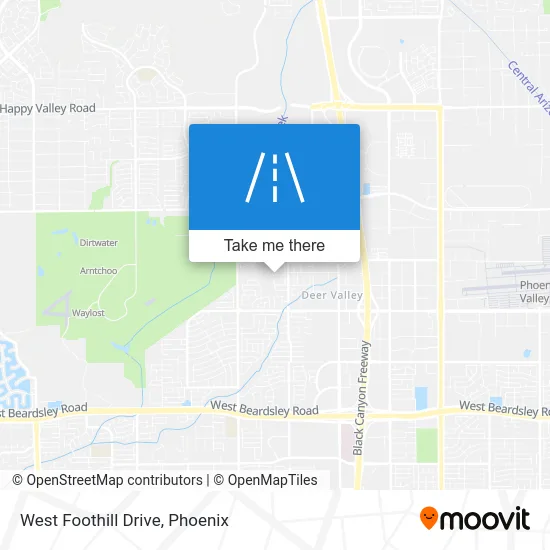 West Foothill Drive map