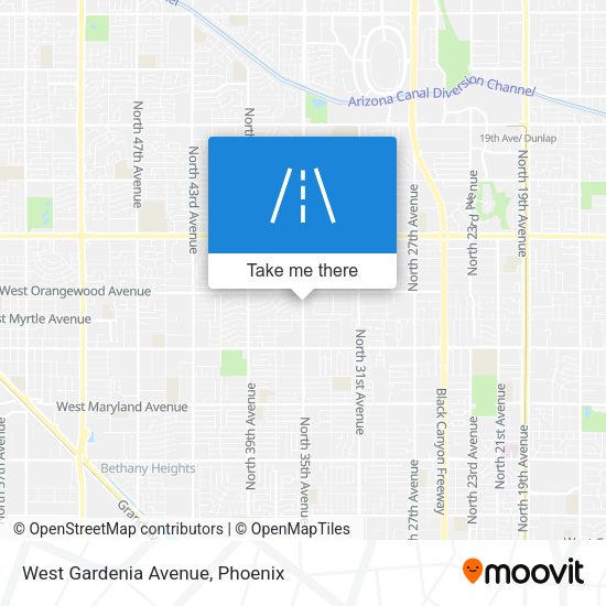 West Gardenia Avenue map