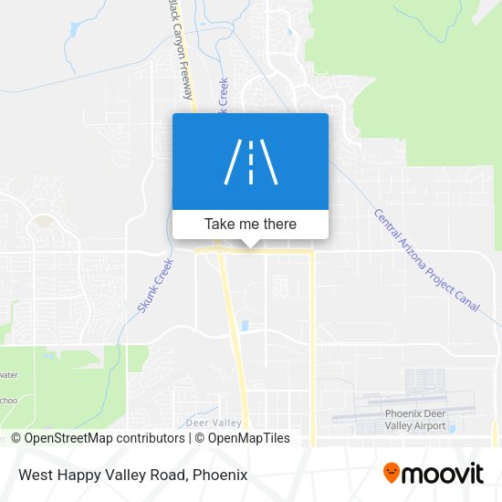 West Happy Valley Road map