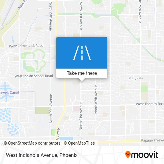 West Indianola Avenue map