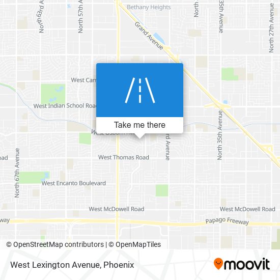 West Lexington Avenue map