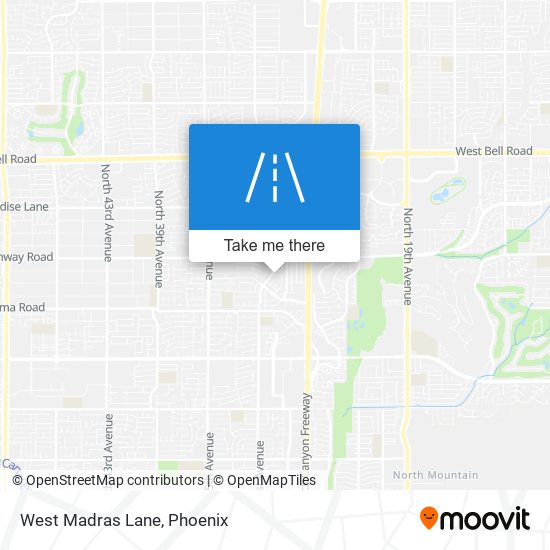 West Madras Lane map