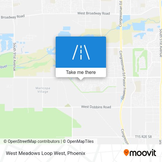 West Meadows Loop West map