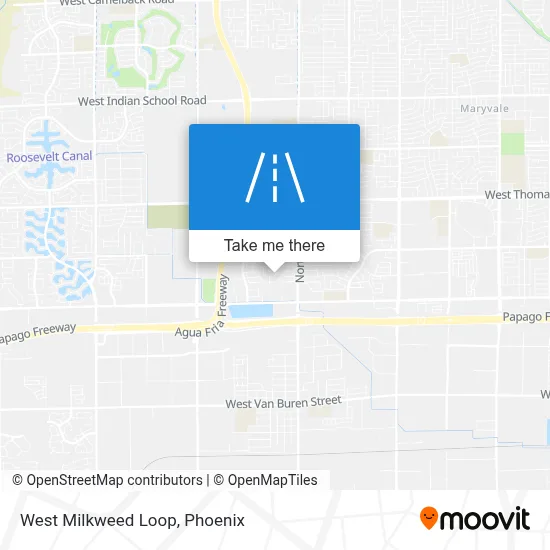 West Milkweed Loop map