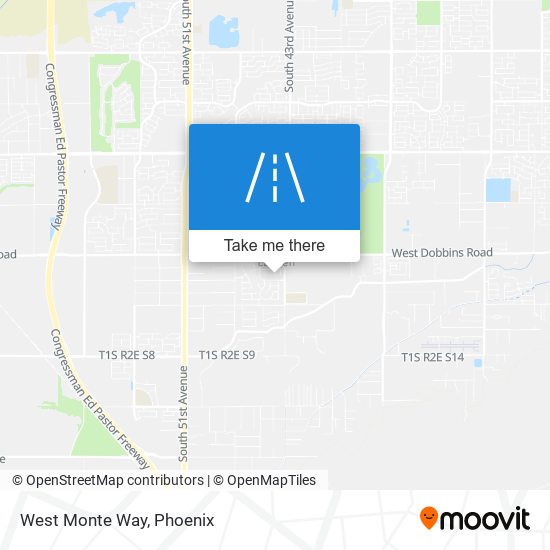 West Monte Way map