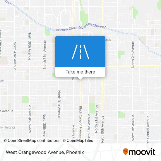 West Orangewood Avenue map