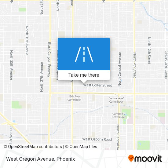 Mapa de West Oregon Avenue