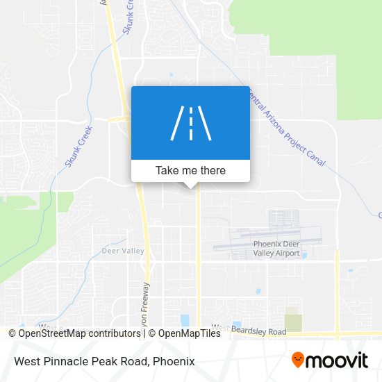 West Pinnacle Peak Road map