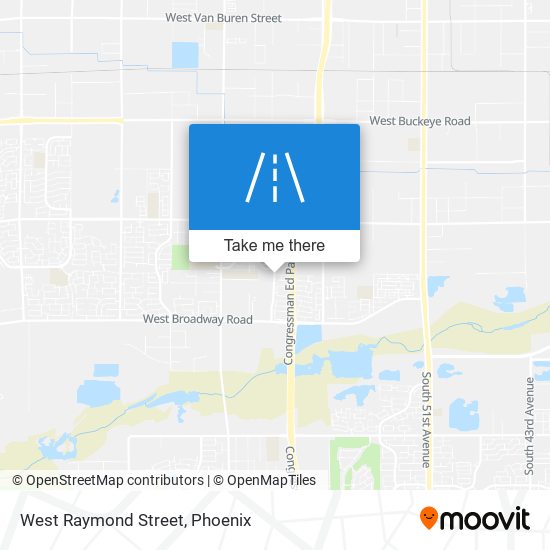 West Raymond Street map