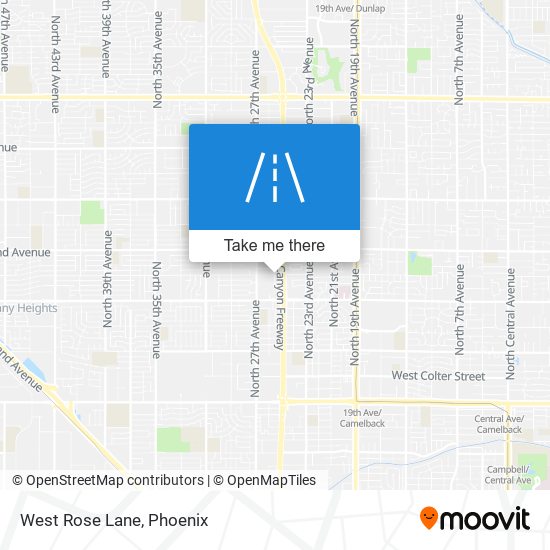 West Rose Lane map