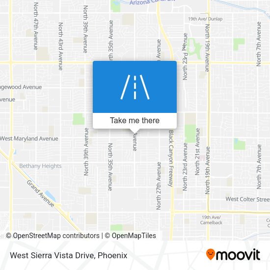 Mapa de West Sierra Vista Drive