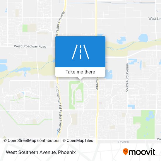 West Southern Avenue map