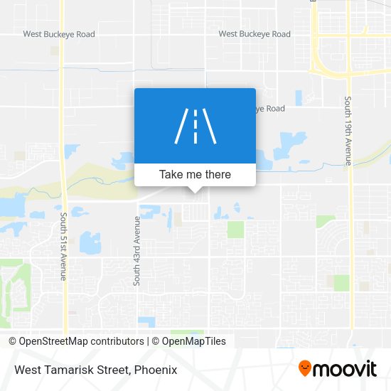 West Tamarisk Street map