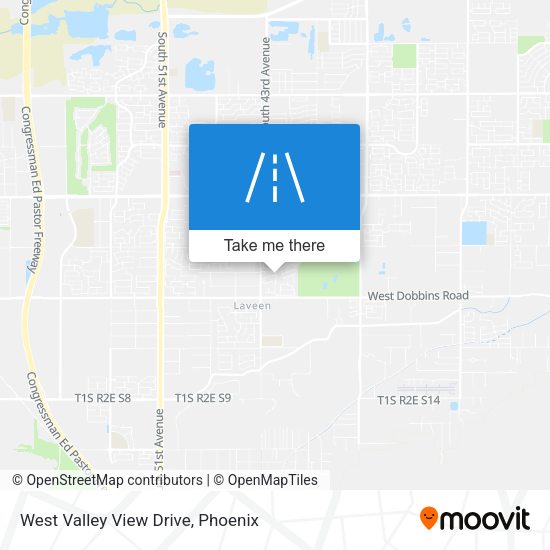 Mapa de West Valley View Drive