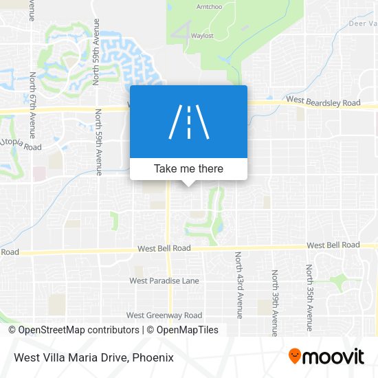 West Villa Maria Drive map