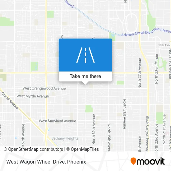 Mapa de West Wagon Wheel Drive