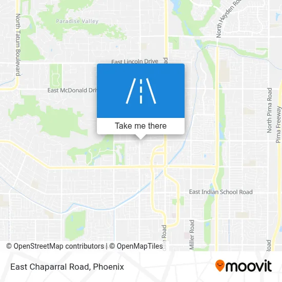 East Chaparral Road map