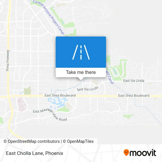 East Cholla Lane map