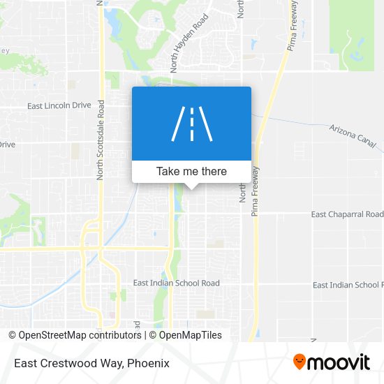Mapa de East Crestwood Way