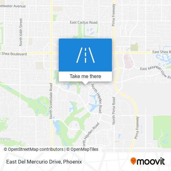 East Del Mercurio Drive map