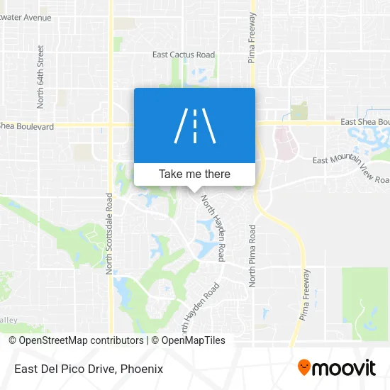 East Del Pico Drive map
