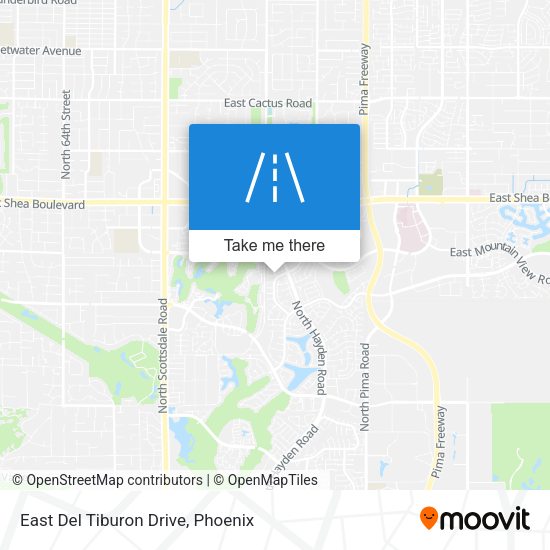 East Del Tiburon Drive map