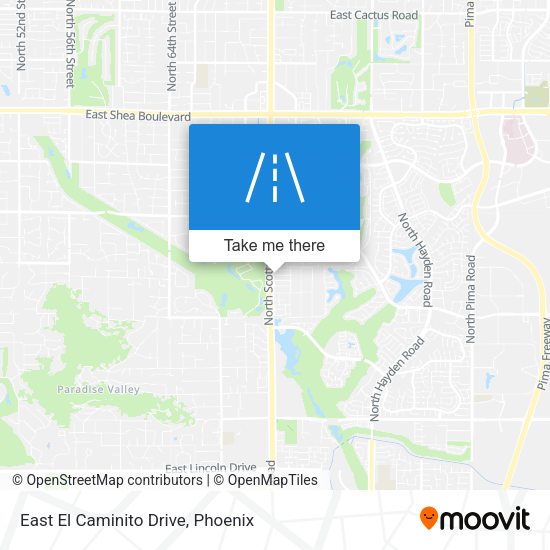 East El Caminito Drive map