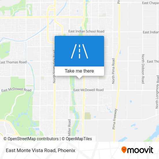 East Monte Vista Road map